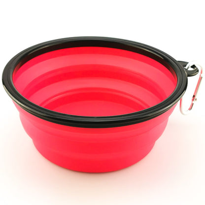 1000ML Pet Bowl Folding Silicone Travel Dog Bowls Walking Portable Water Bowl For Small Medium Dogs Cat Bowls Pet Eating Dishes