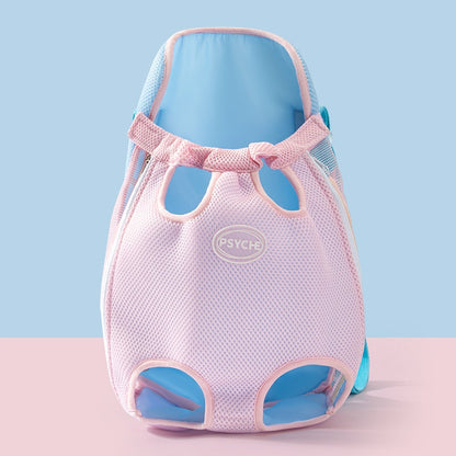 Breathable outdoor cat bag, seasonal universal color blocked pet chest bag, portable travel backpack for small dogs, pet bag