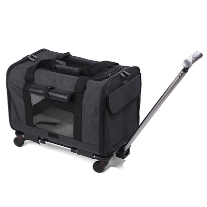 Travel Cat Carrier Summer Dog Pet Bag Foldable Cat Pet Box Breathable Portable Pet Trolley Case