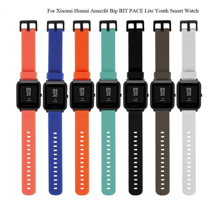 Duoteng 20mm Silicone Strap For Xiaomi Huami Amazfit Bip Smart band Bracelet for Amazfit Bip Strap Replacement Belt Accessories