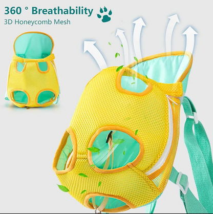 Breathable outdoor cat bag, seasonal universal color blocked pet chest bag, portable travel backpack for small dogs, pet bag