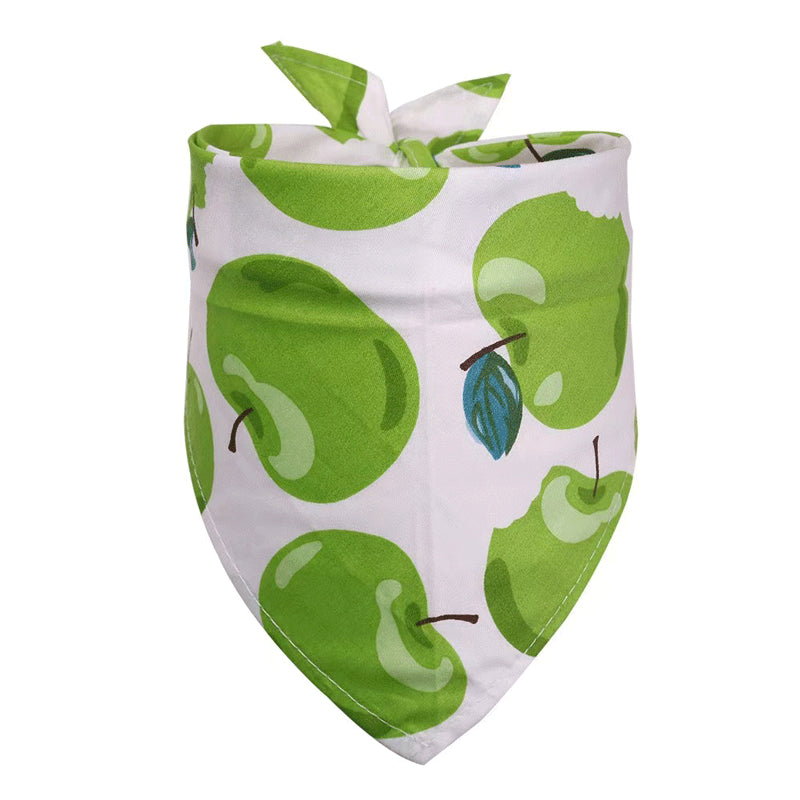 Pet Accessories Summer Pet Drool Towel Fruit Style Pet Scarf Pure Cotton Dog Triangle Scarf